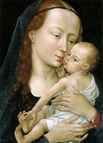 WEYDEN, Rogier van der Virgin and Child after 1454 Germany oil painting art